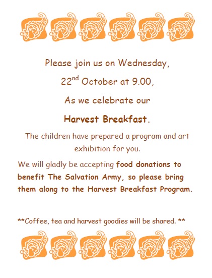 Harvest Breakfast at Early Years